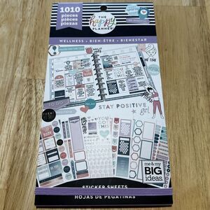 The Happy Planner Wellness Stickers Book 1010 Pieces Health Fitness Self Care